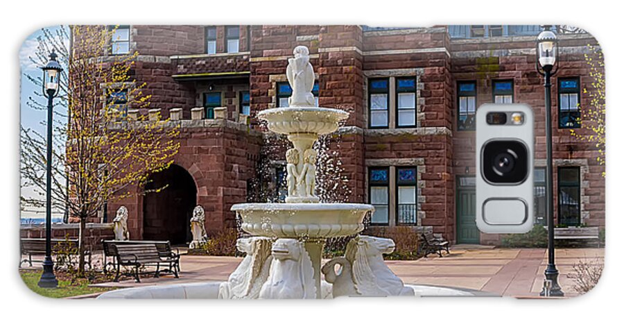 Lambert Castle Galaxy Case featuring the photograph Lambert Castle Fountain by Anthony Sacco