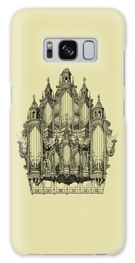 Organ Galaxy Case featuring the digital art Large pipe organ by Madame Memento