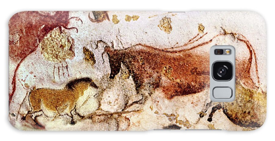 Lascaux Galaxy S8 Case featuring the digital art Lascaux Horses and Cows by Weston Westmoreland