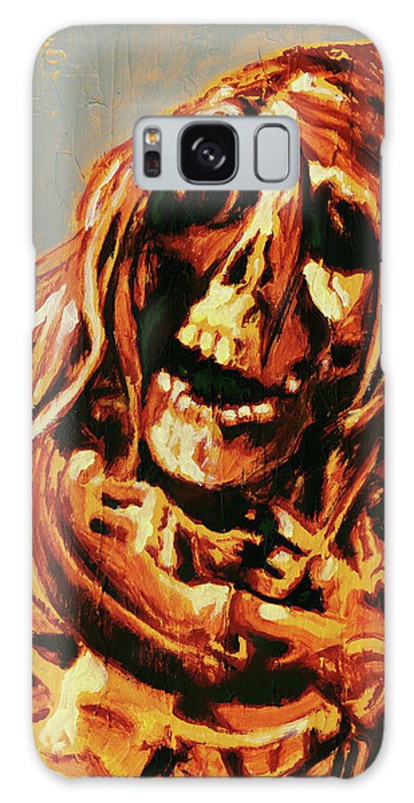 Skeleton Galaxy Case featuring the painting Laughing Bob by Sv Bell