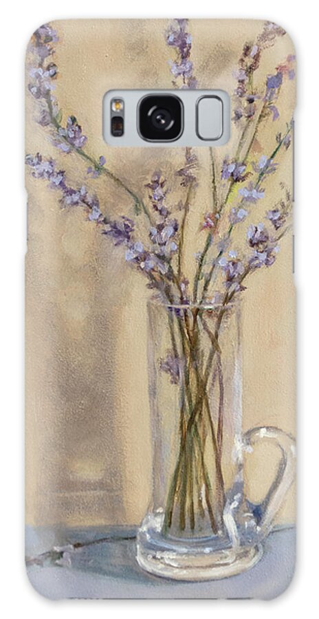 Lavender Galaxy Case featuring the painting Lavendar by Susan N Jarvis
