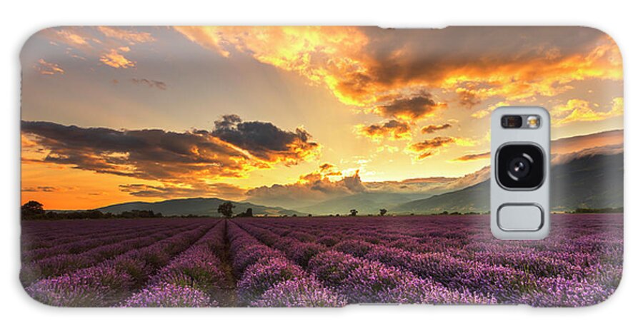 Bulgaria Galaxy Case featuring the photograph Lavender Sun by Evgeni Dinev