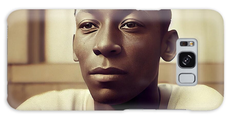 Legendary Soccer Player Pele  In The Style Art Galaxy Case featuring the digital art Legendary Soccer Player Pele  in the style of W dedc ae c aca ecc by Asar Studios by Celestial Images