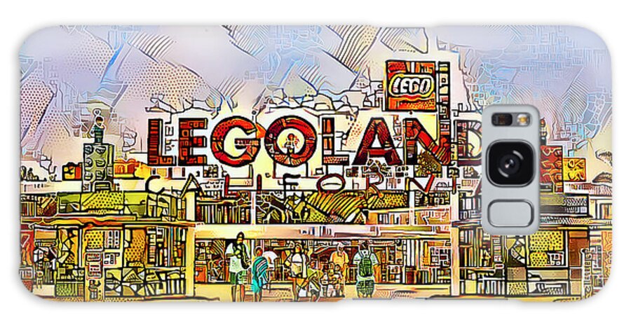 Wingsdomain Galaxy Case featuring the photograph Legoland in Rough Lines and Vibrant Contemporary Golden Colors 20200821 by Wingsdomain Art and Photography