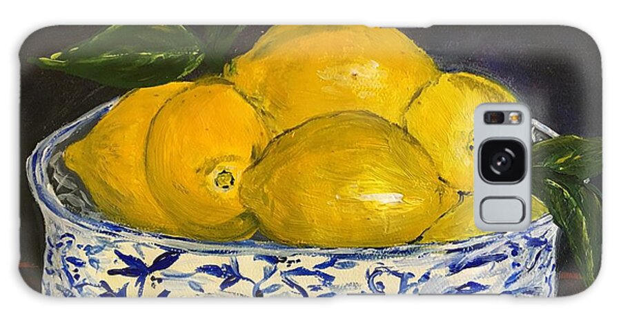 Lemons Galaxy Case featuring the painting Lemons - A Still Life by Debora Sanders