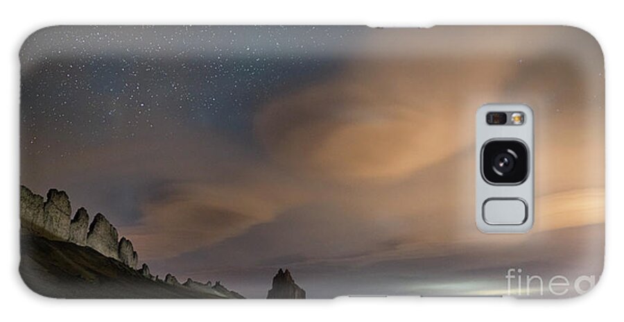 Shiprock Galaxy Case featuring the photograph Lenticular clouds at Shiprock by Keith Kapple