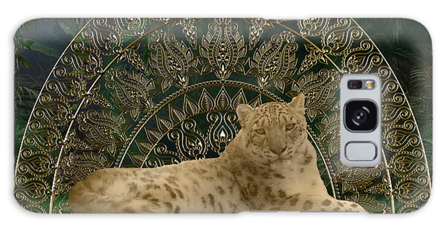 Leopard Galaxy Case featuring the digital art Leopard Mandala by Mary J Winters-Meyer