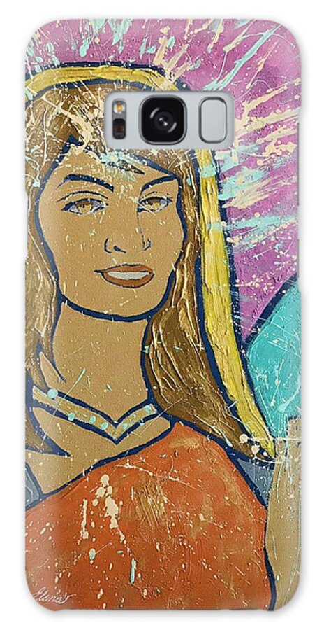 Angels Galaxy Case featuring the painting Let it be magical by Monica Elena