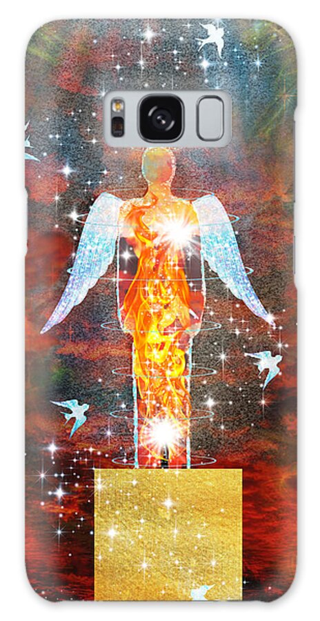 Light Galaxy Case featuring the mixed media Let Your Light Shine by Diamante Lavendar