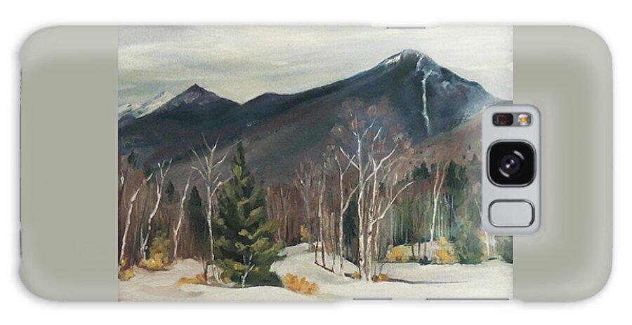 Winter Painting Galaxy Case featuring the painting Liberty in Franconia Range by Nancy Griswold