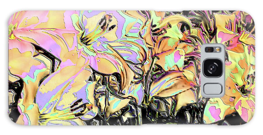 Black Galaxy Case featuring the digital art Lillies #3 by Vickie G Buccini