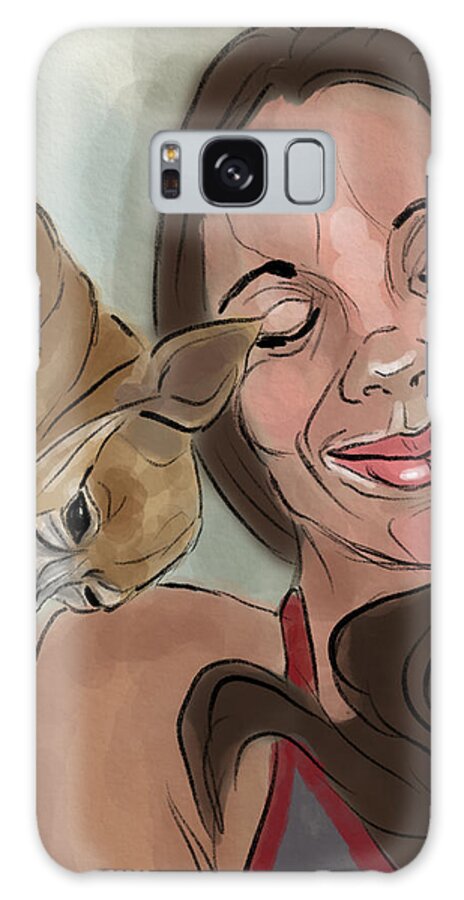 Portrait Galaxy Case featuring the digital art Lily And Riley by Michael Kallstrom