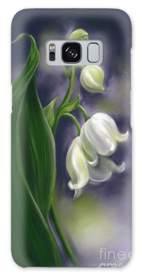 Botanical Galaxy Case featuring the painting Lily of the Valley on Purple by MM Anderson