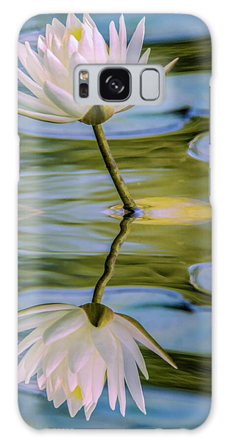 Flower Galaxy Case featuring the photograph Lily Reflection by Cathy Kovarik