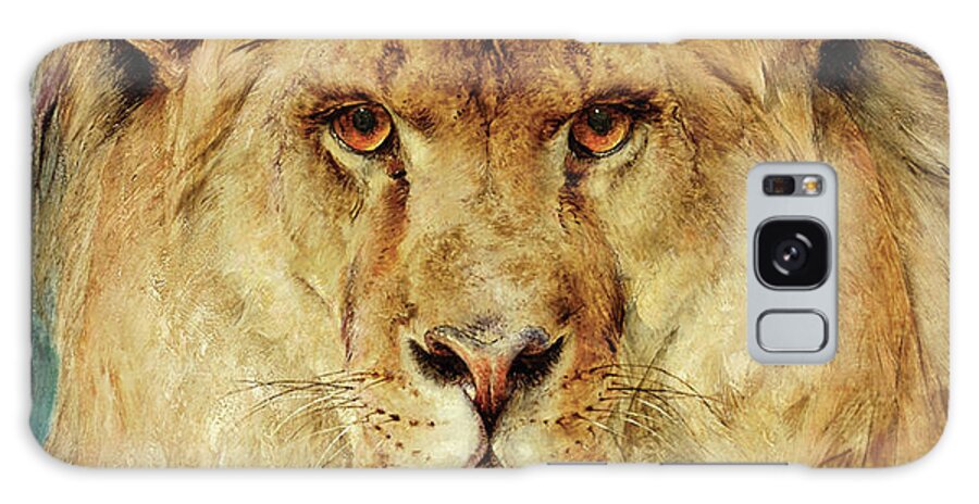 Heywood Hardy Galaxy Case featuring the painting Lion's Head by Heywood Hardy by Mango Art