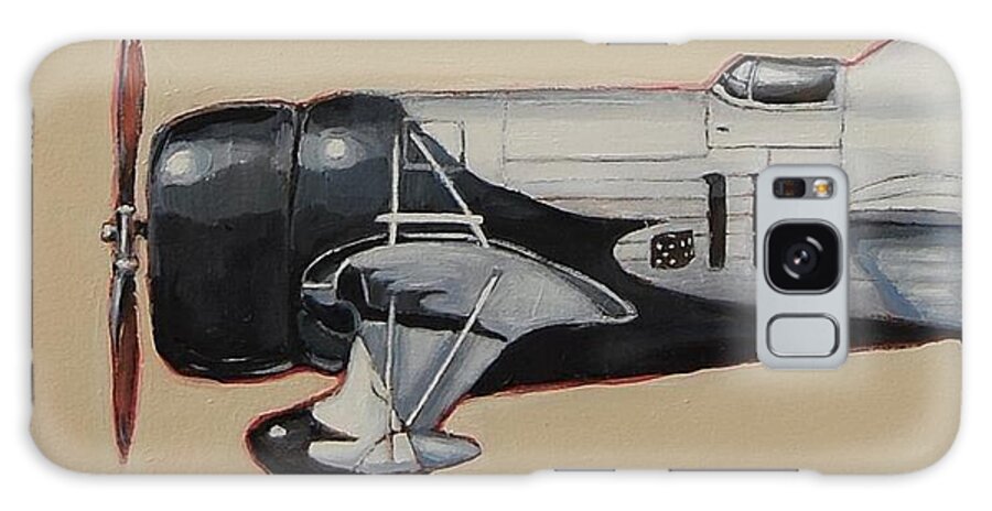 Vintage Plane Galaxy Case featuring the painting Little Gee Bee by Jean Cormier