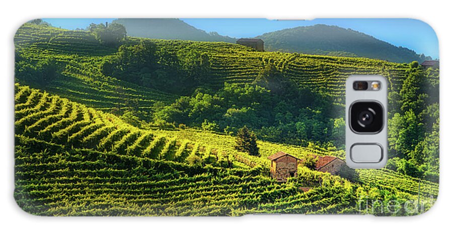Prosecco Galaxy Case featuring the photograph Little houses in the vineyard by The P