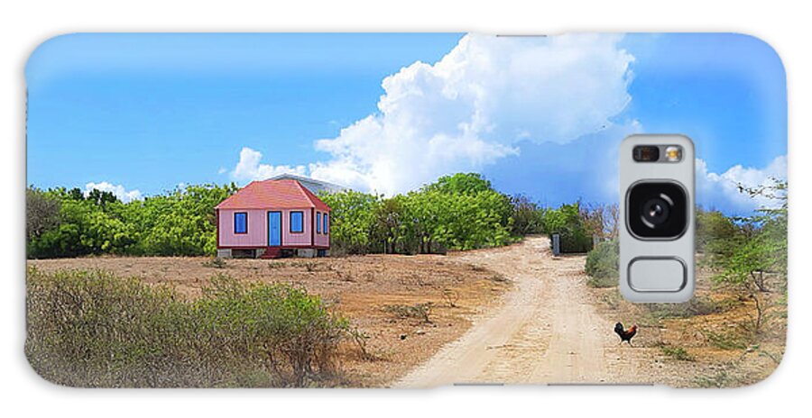 Anguilla Galaxy Case featuring the photograph Little Pink House in Anguilla BWI by Ola Allen