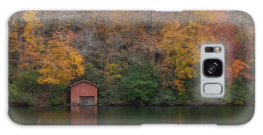 Landscape Galaxy Case featuring the photograph Little Red Boathouse by Jamie Tyler