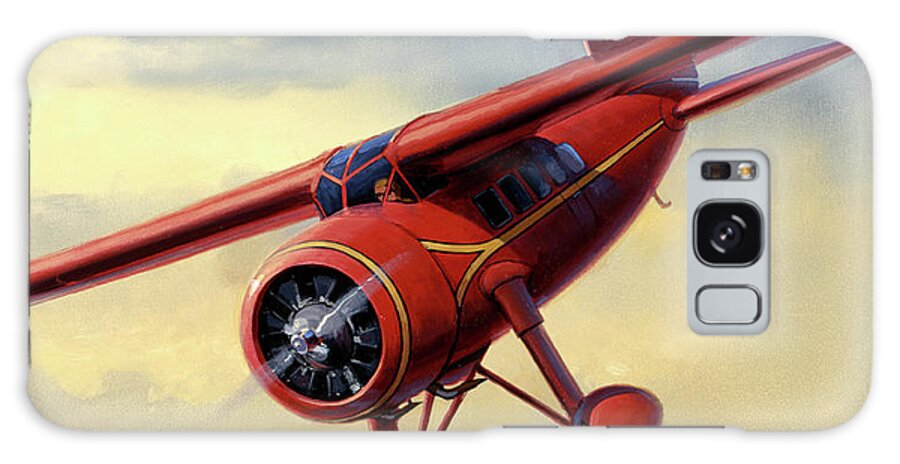 Aviation Galaxy Case featuring the painting Lockheed Vega by Jack Fellows