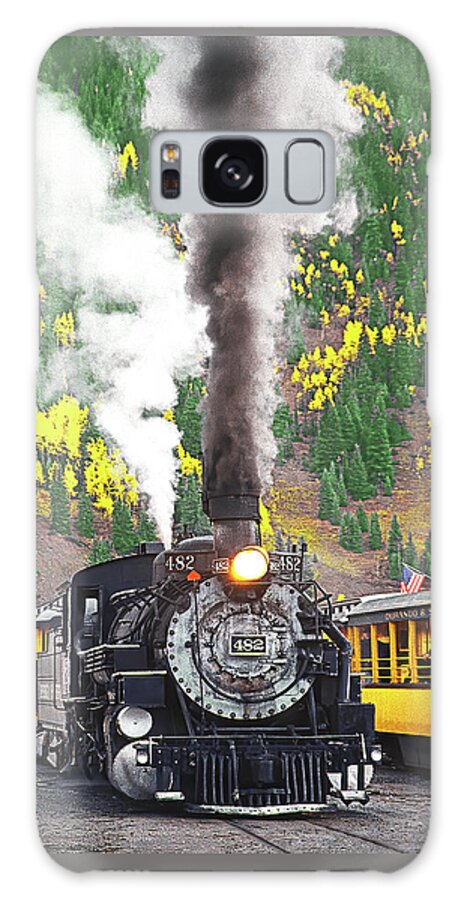 Train Galaxy Case featuring the photograph LOCOMOTIVE TO THE PAST, Durango Silverton TRain, Colorado by Don Schimmel