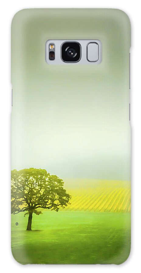 Autumn Galaxy Case featuring the photograph Lone Oak in the Vineyard by Don Schwartz