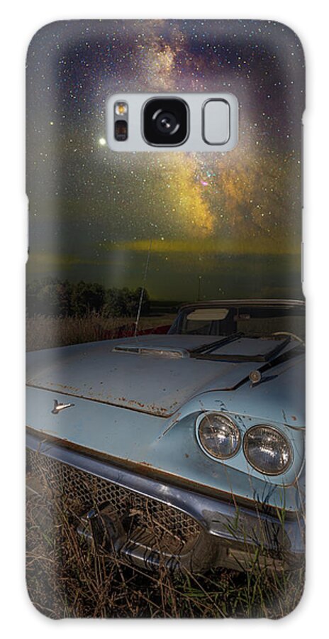 Thunderbird Galaxy Case featuring the photograph Lonely Bluebird by Aaron J Groen