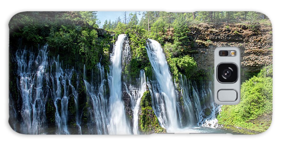 Lassen Galaxy Case featuring the photograph Looking down on Burney Falls by Aileen Savage