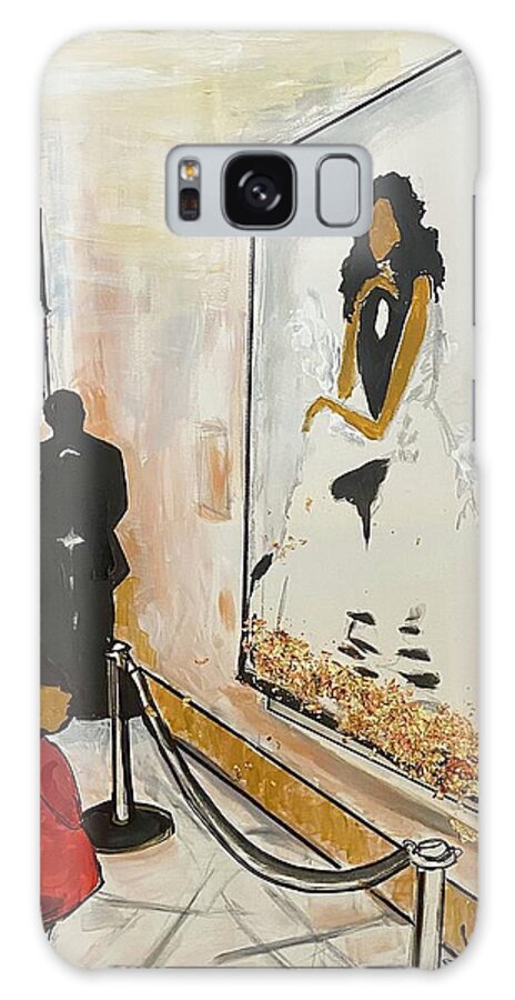  Galaxy Case featuring the painting Looking up at Greatness by Angie ONeal