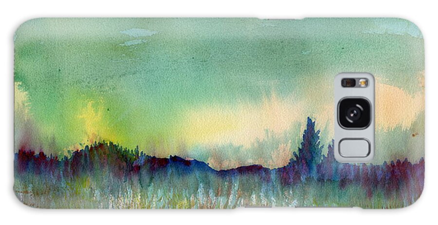 Watercolor Galaxy Case featuring the painting Looks like Rain by Tammy Nara