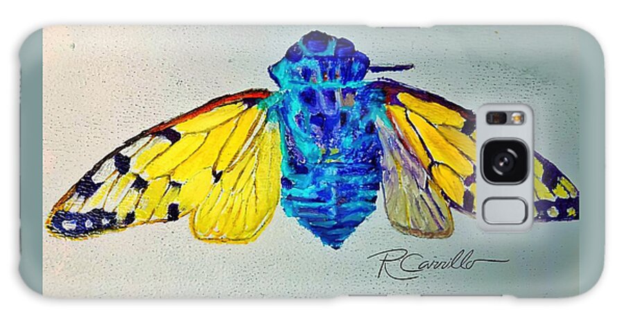 Cicadas Galaxy Case featuring the painting Loud Bug by Ruben Carrillo