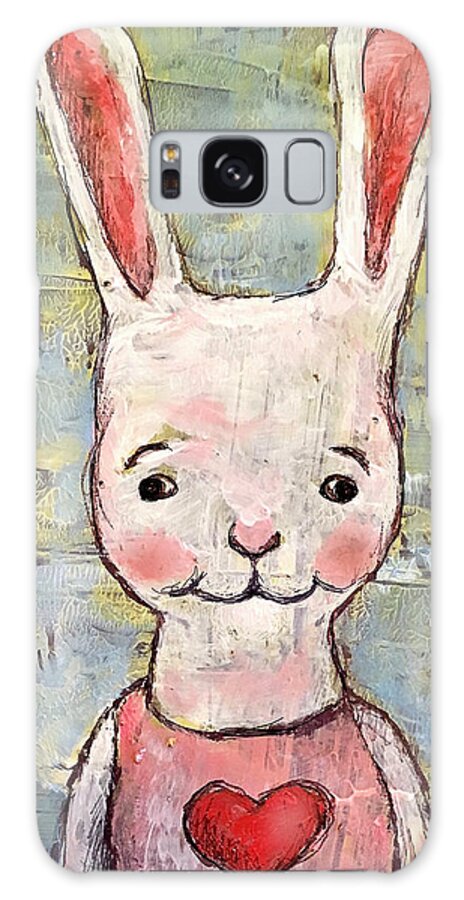 Bunny Galaxy Case featuring the mixed media Love Bunny by AnneMarie Welsh