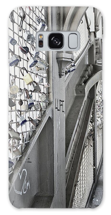 Industrial Galaxy Case featuring the photograph Love locks bridge by M Photographer