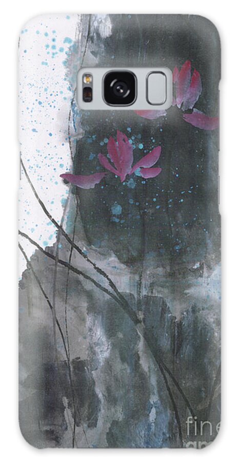Lotus Emerged Out Of The Sludge Galaxy Case featuring the painting Lovely Lotus by Mui-Joo Wee