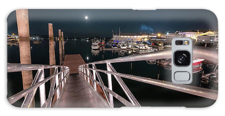 Boothbay Galaxy Case featuring the photograph Low Moon Bay by Kristopher Schoenleber