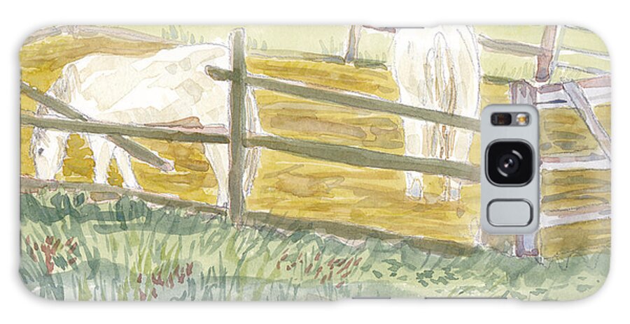 Annapolis Galaxy Case featuring the painting Lunchtime for Welsh Ponies by Maryland Outdoor Life