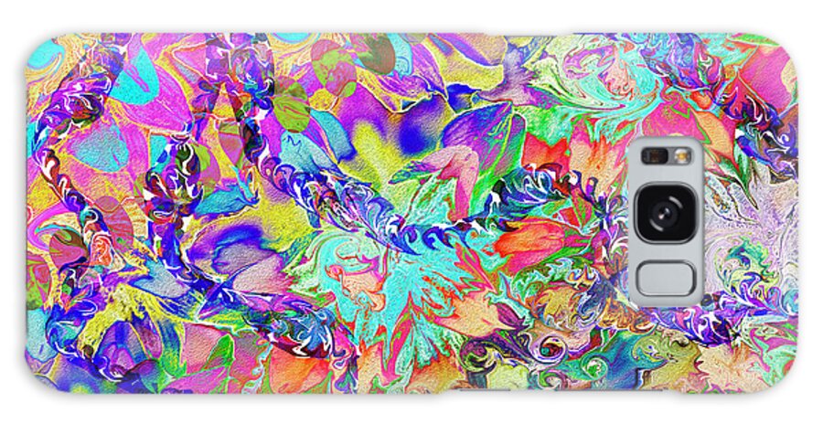 Neurographic Galaxy Case featuring the photograph Lupine Neurographic Abstraction by Vanessa Thomas