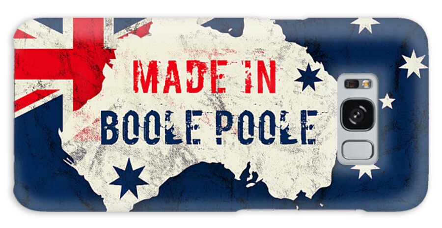 Boole Poole Galaxy Case featuring the digital art Made in Boole Poole, Australia by TintoDesigns