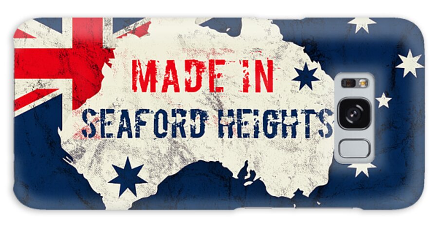 Seaford Heights Galaxy Case featuring the digital art Made in Seaford Heights, Australia #seafordheights #australia by TintoDesigns