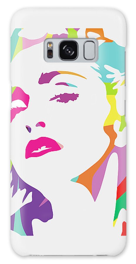 Madonna Galaxy Case featuring the digital art Madonna 1 POP ART by Ahmad Nusyirwan