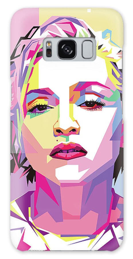 Madonna Galaxy Case featuring the photograph Madonna Wpap Pop Art by Ahmad Nusyirwan