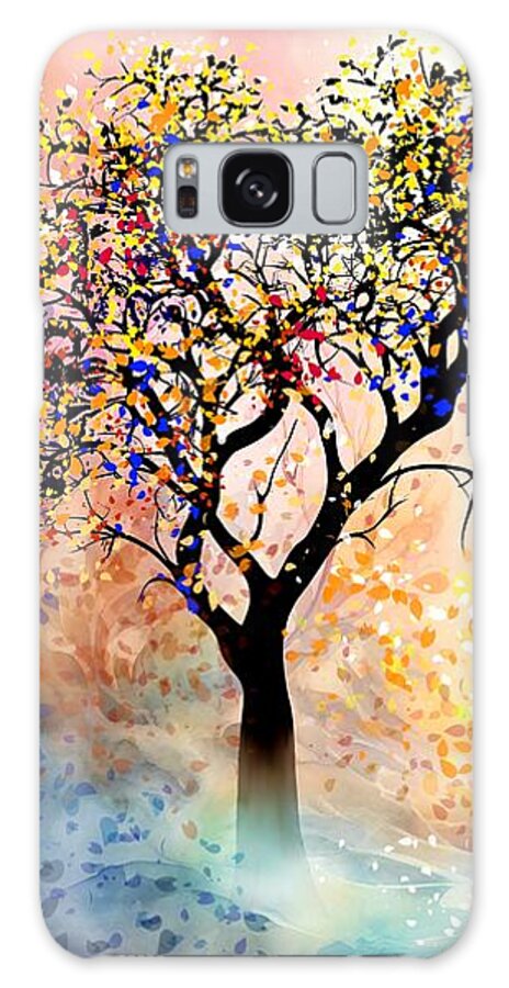 Tree Galaxy Case featuring the mixed media Majestic Tree Landscape 480 - Digital art by Lucie Dumas by Lucie Dumas