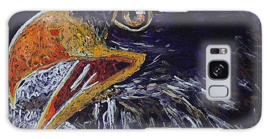 Eagle Galaxy Case featuring the painting Make America Free Again original painting by Sol Luckman