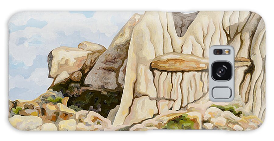 Contemporary Landscape Painter Galaxy Case featuring the painting Makoshika State Park #6 by Dale Beckman