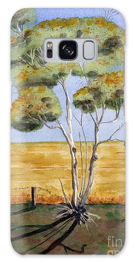 Australia Galaxy Case featuring the painting Mallee Country by Vicki B Littell