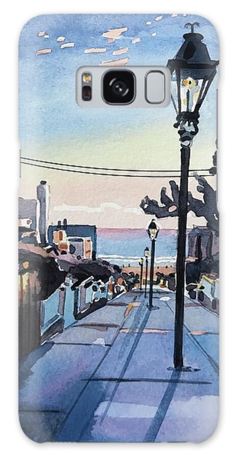 Manhattan Beach Galaxy Case featuring the painting Manhattan Beach #32 by Luisa Millicent