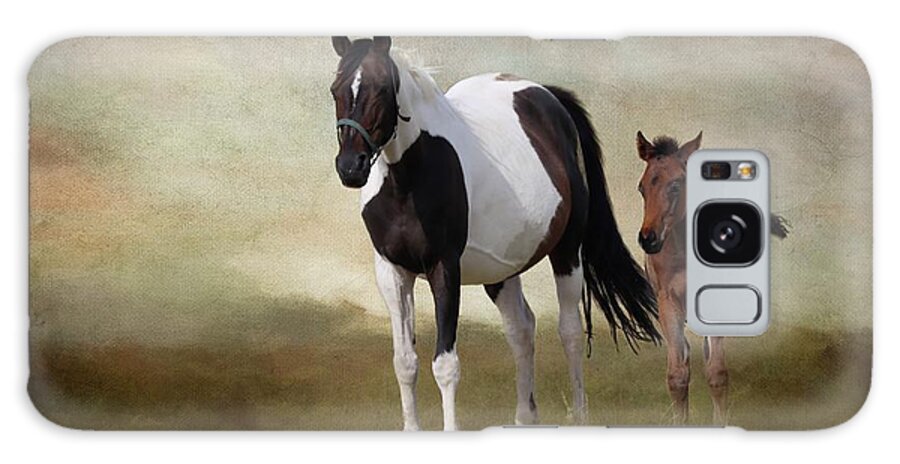 Mare Galaxy Case featuring the photograph Mare and Foal by Eva Lechner
