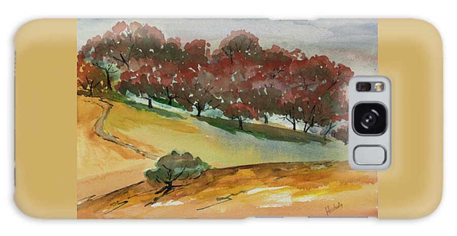 Watercolor Galaxy Case featuring the painting Marin Foothills by David Hardesty