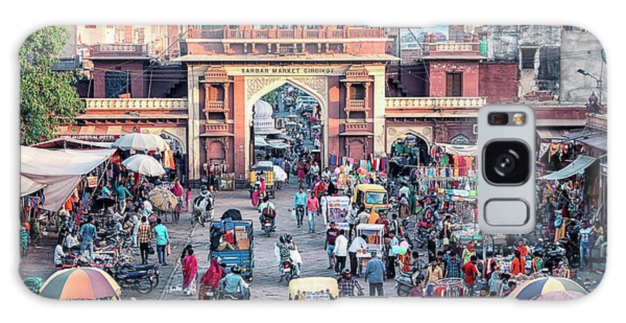 Adventure Galaxy Case featuring the photograph Market in Jodhpur by Manjik Pictures