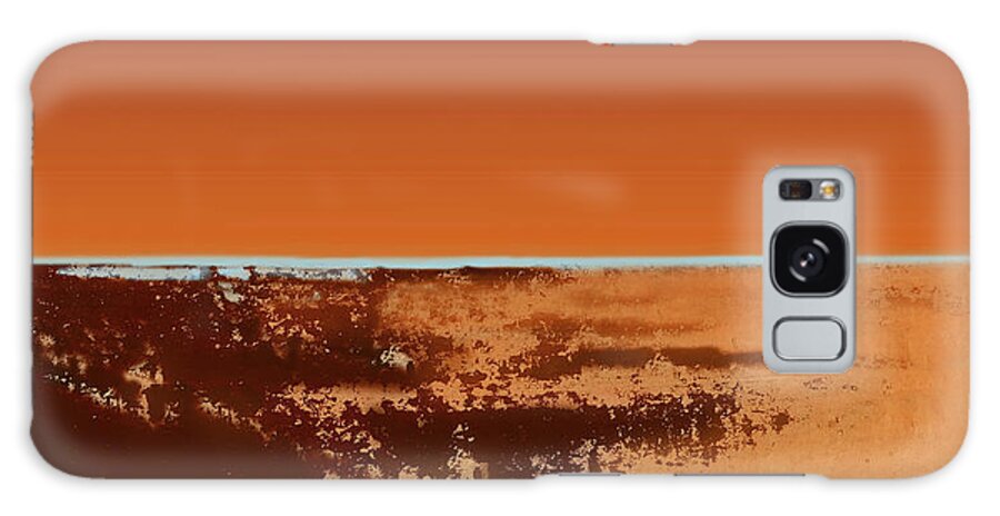 Wild Galaxy Case featuring the mixed media Marsh Sunset by Sharon Williams Eng